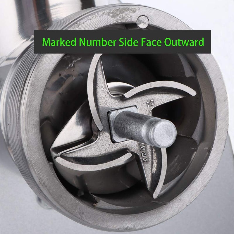 VTurboWay 22# Meat Grinder Blade Stainless Steel Knife Cutter Replacement for Grinders - Image 2